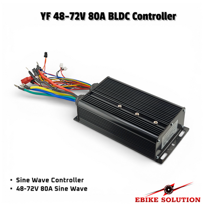 YF BLDC Controller Sine Wave 48-72V 80A Self Learning for 3KW Motor