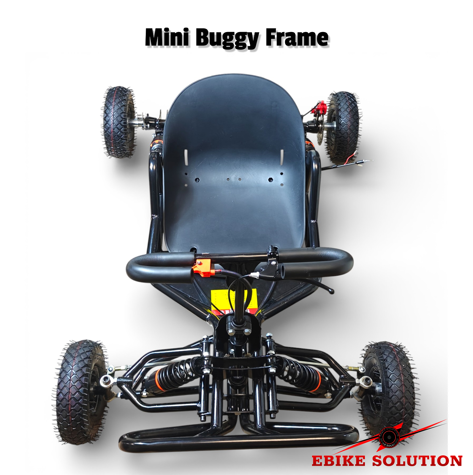90cc Petrol Off-Road Go Kart Buggy 4-Wheel Pull Start Suspension Black Frame 4in ebike solution