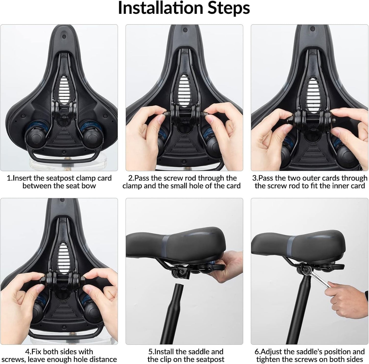 Bike Saddle Comfortable Soft Reflective Shockproof Bicycle Saddle