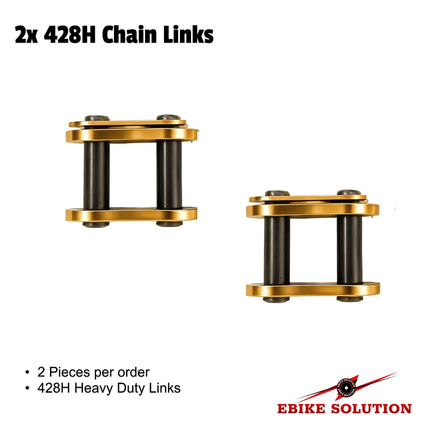2x 428H Chain Links Motorcycle Heavy Duty HONDA KAWASAKI YAMAHA SUZUKI Gold