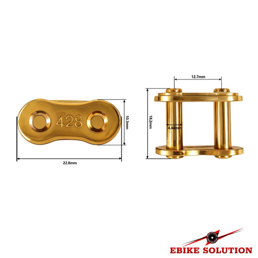 2x 428 Chain Links Motorcycle HONDA KAWASAKI YAMAHA SUZUKI MX Gold