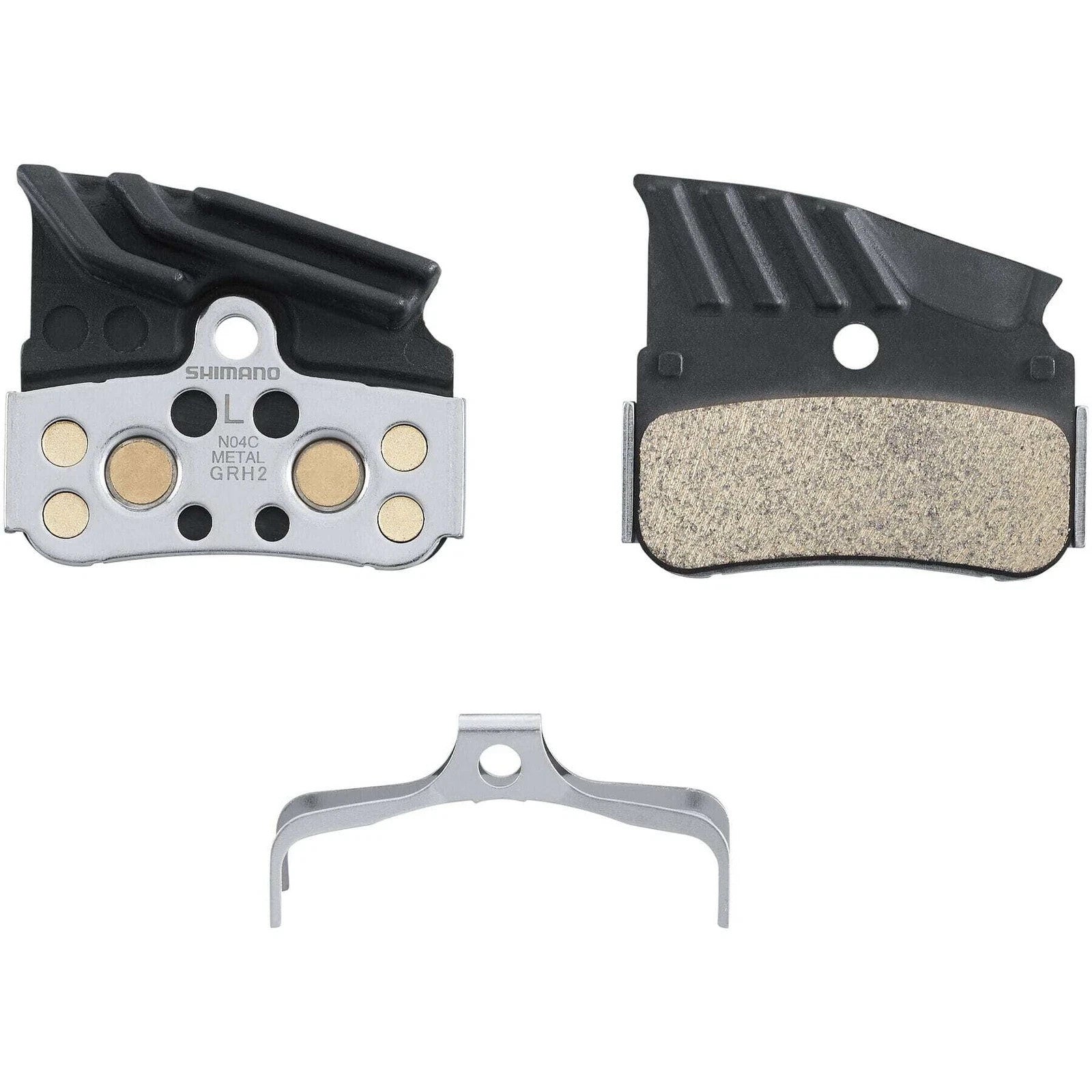Shimano N04C Metal Sintered Cooling Fin Disc Brake Pads and Spring