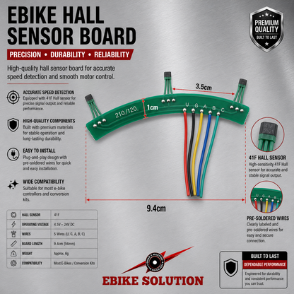 EBike Hall Board PCB 41F Sensor Brushless Hub Motor 120/60 degrees ebike solution