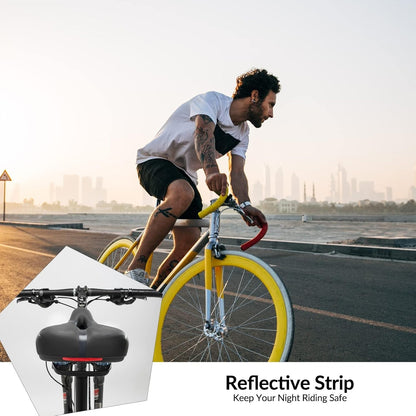 Bike Saddle Comfortable Soft Reflective Shockproof Bicycle Saddle