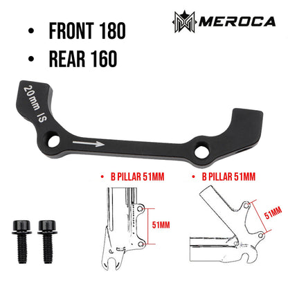 MTB Rotor Brake Caliper Mount Adapter Front Rear PM IS 160mm 180mm 203mm A/B