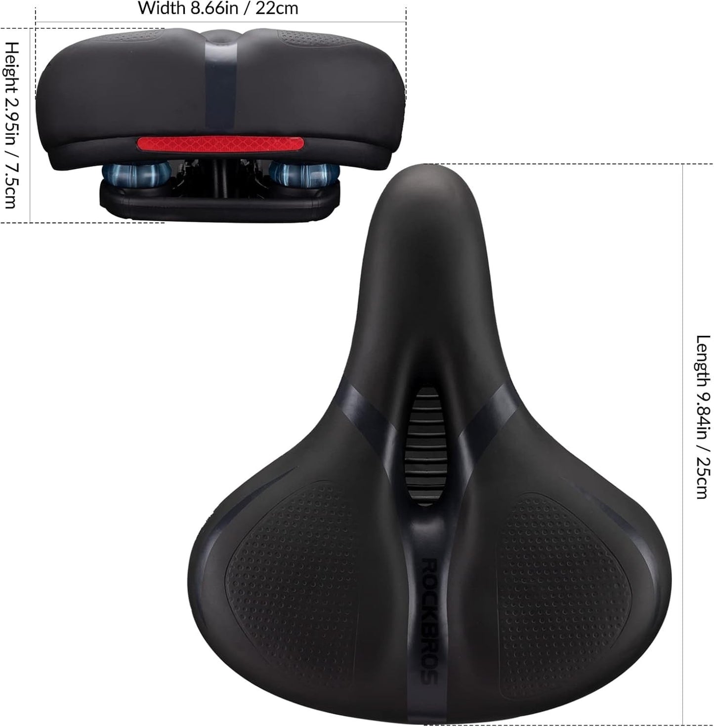 Bike Saddle Comfortable Soft Reflective Shockproof Bicycle Saddle