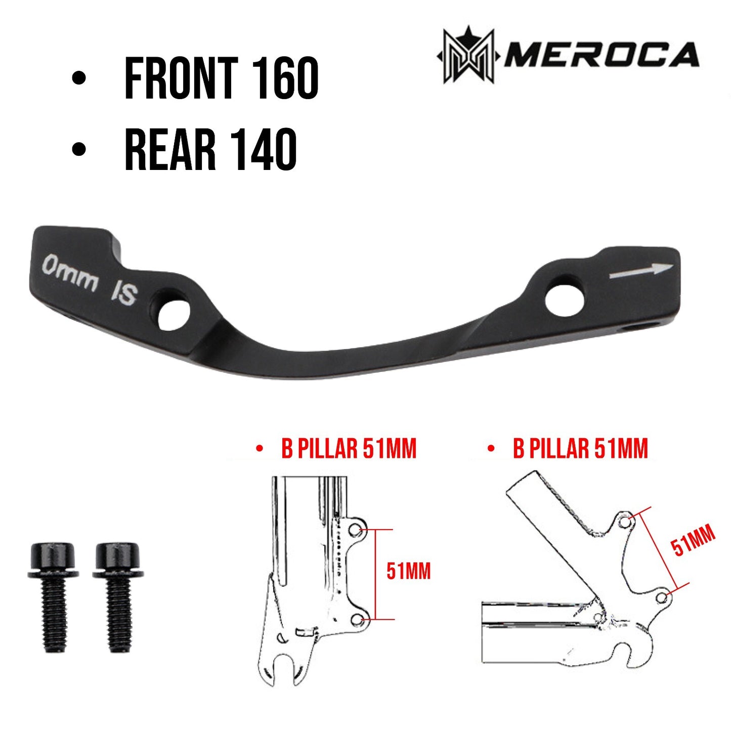 MTB Rotor Brake Caliper Mount Adapter Front Rear PM IS 160mm 180mm 203mm A/B