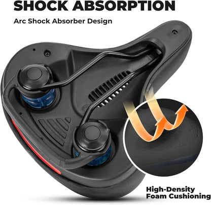 Bike Saddle Comfortable Soft Reflective Shockproof Bicycle Saddle