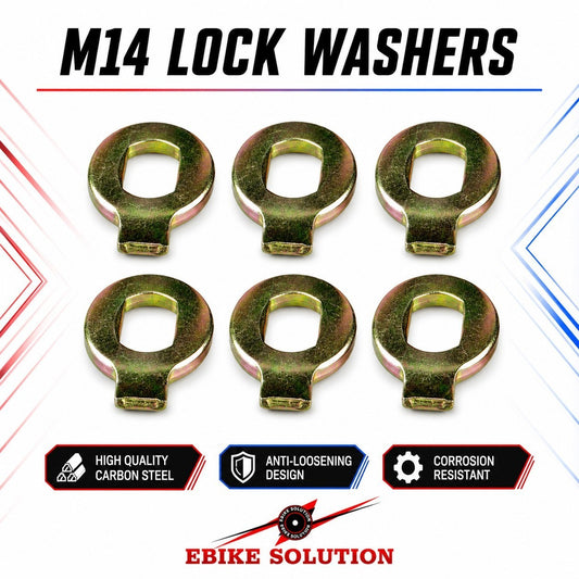 6x M14 Steel lock Washers For Ebike Electric-Bike Hub Motor Washer UK ebike solution