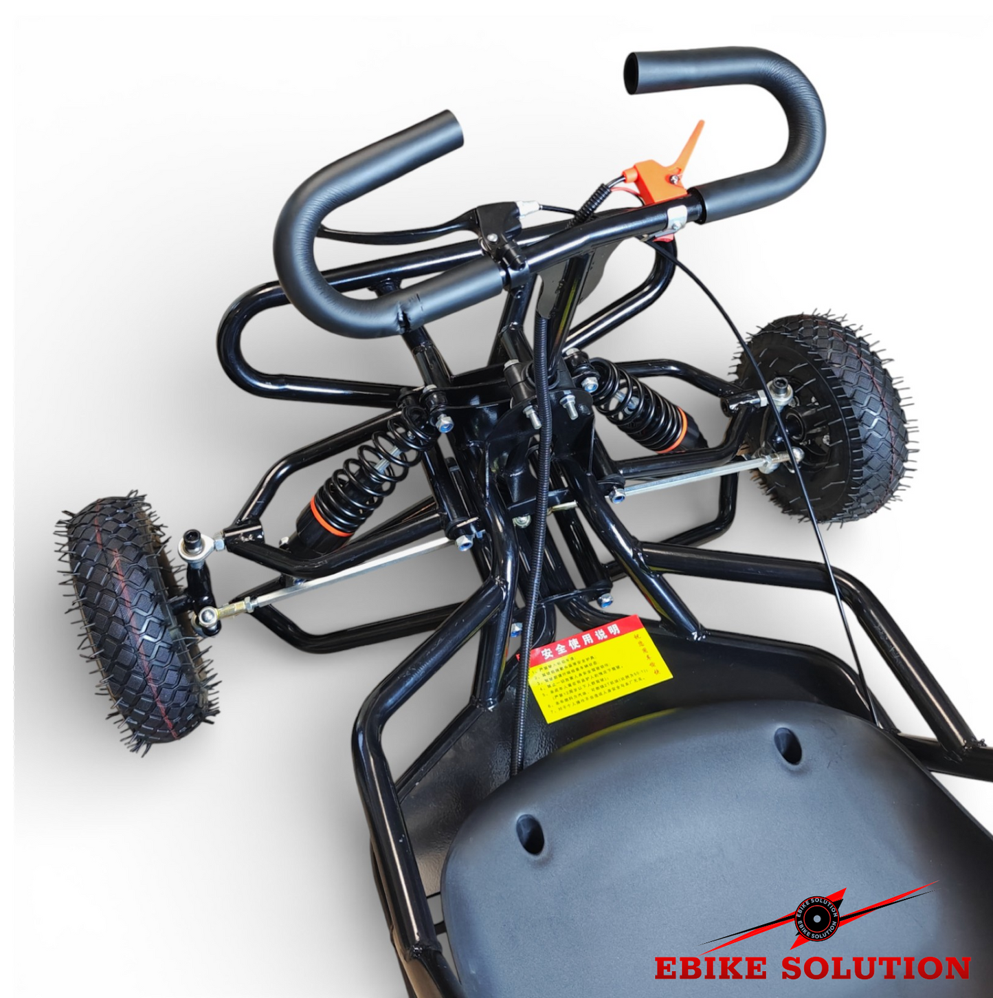 90cc Petrol Off-Road Go Kart Buggy 4-Wheel Pull Start Suspension Black Frame 4in ebike solution