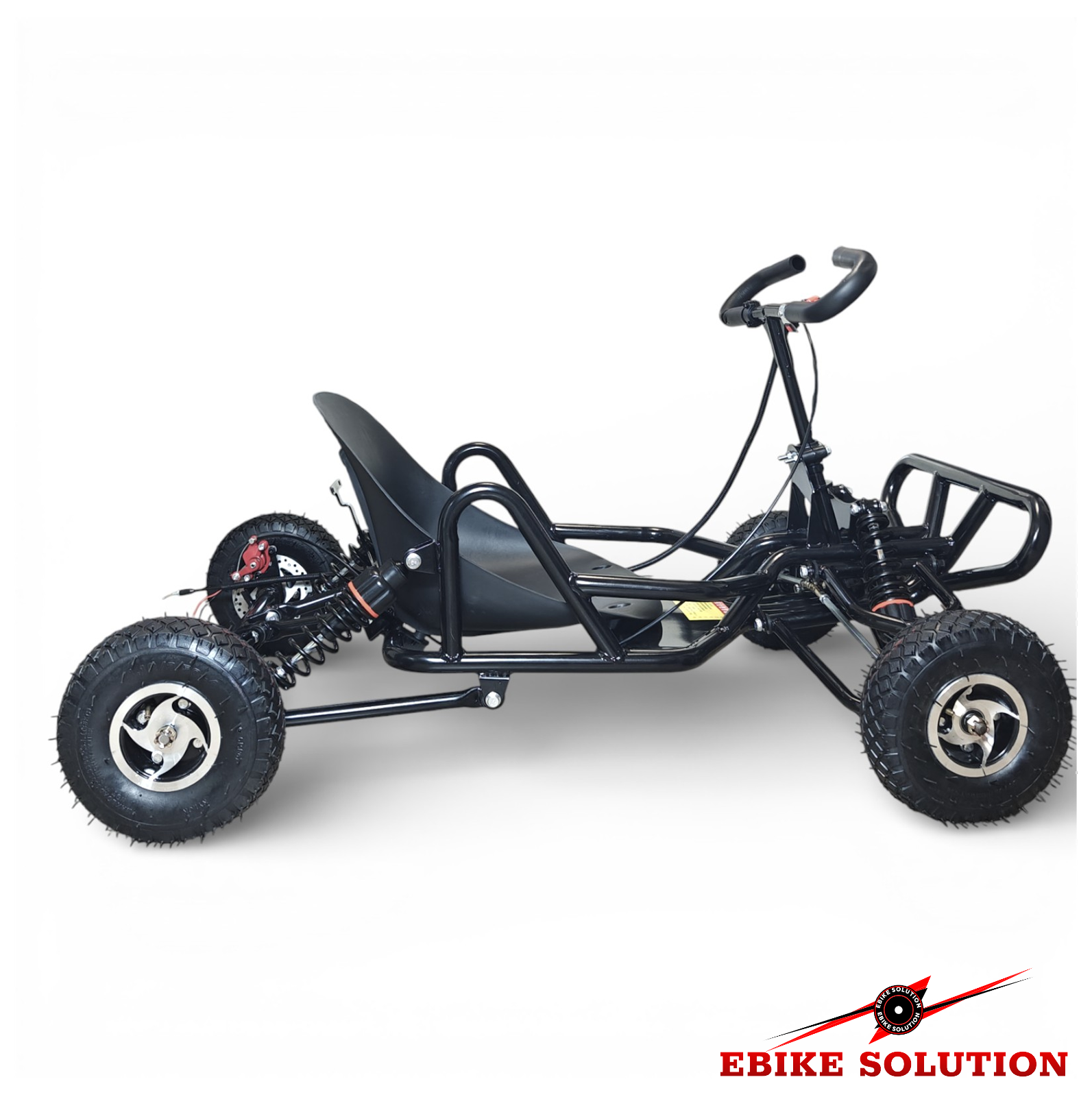90cc Petrol Off-Road Go Kart Buggy 4-Wheel Pull Start Suspension Black Frame 4in ebike solution