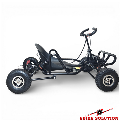 90cc Petrol Off-Road Go Kart Buggy 4-Wheel Pull Start Suspension Black Frame 4in ebike solution