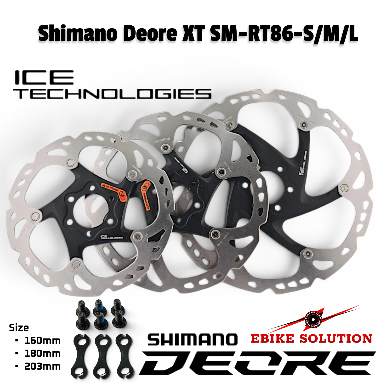 Shimano Deore XT SM-RT86 Ice Tech 6-Bolt Disc Brake Rotor