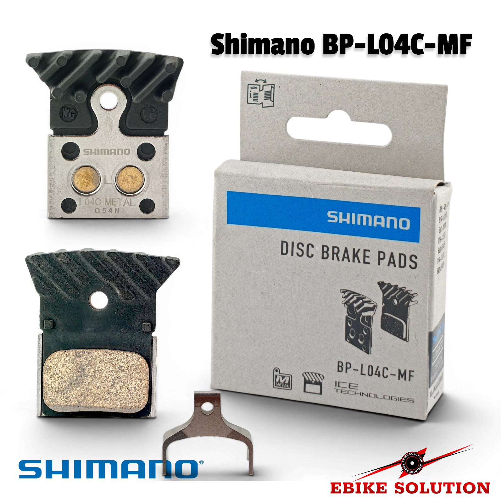 Shimano L04C Metal Hydraulic Disc Brake Pad Cooling Fins XT M8110 SLX M7100