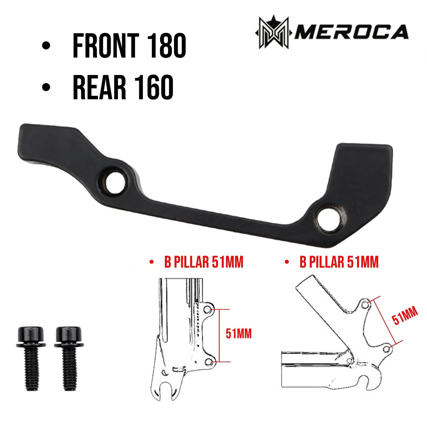 MTB Rotor Brake Caliper Mount Adapter Front Rear PM IS 160mm 180mm 203mm A/B