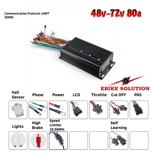YF BLDC Controller Sine Wave 48-72V 80A Self Learning for 3KW Motor