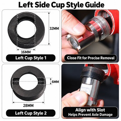 Bicycle Bottom Bracket Removal Tool Old Style Cup Socket Wrench Left Right ebike solution