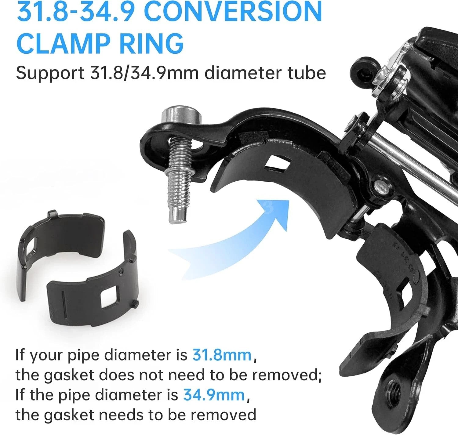 Shimano Tourney Front Derailleur FD-M310 6/7/8 Speed with 31.8-34.9mm Clamp Ring ebike solution
