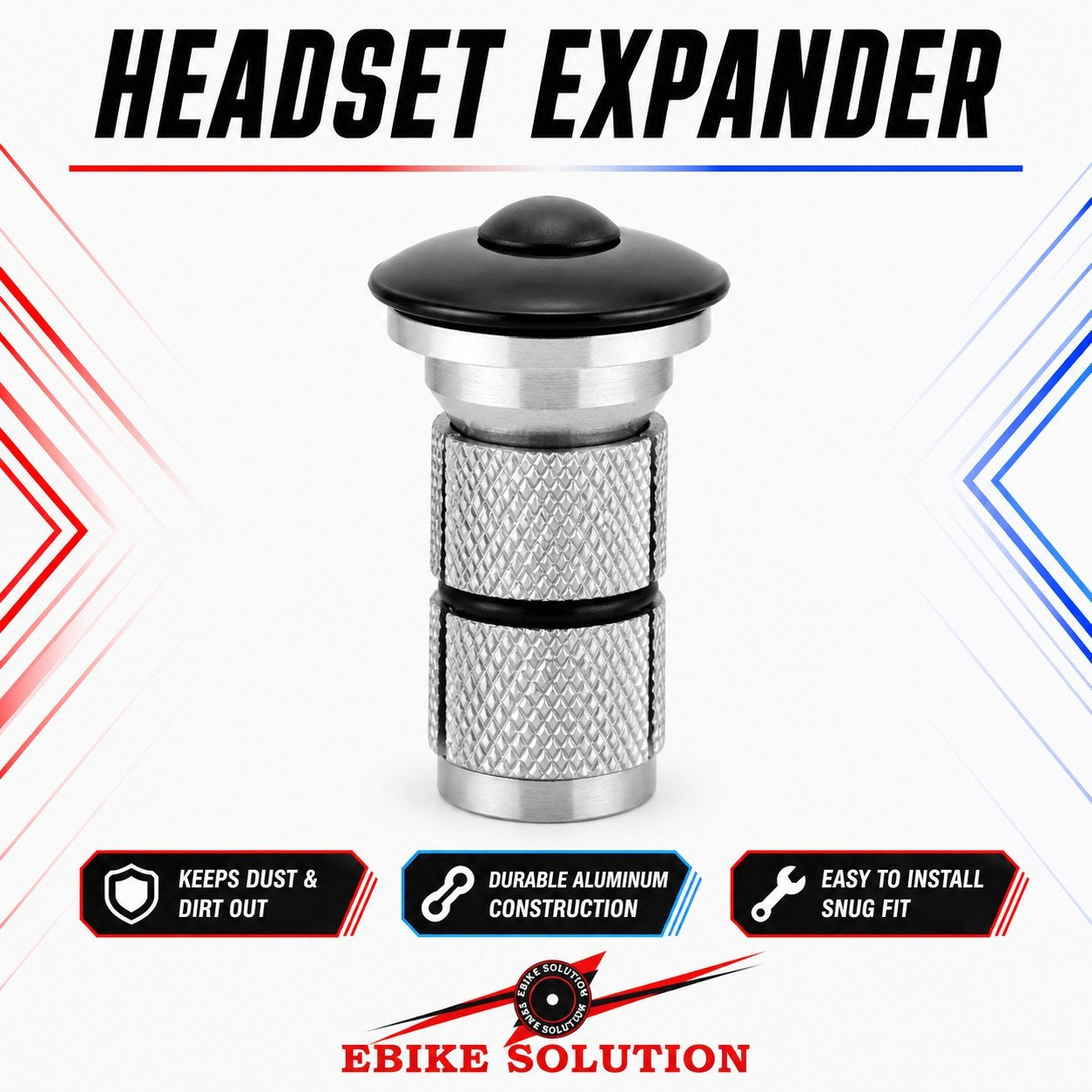 Aluminum Alloy 1-1/8" Bike Headset Expander &amp; Top Cap Plug ebike solution