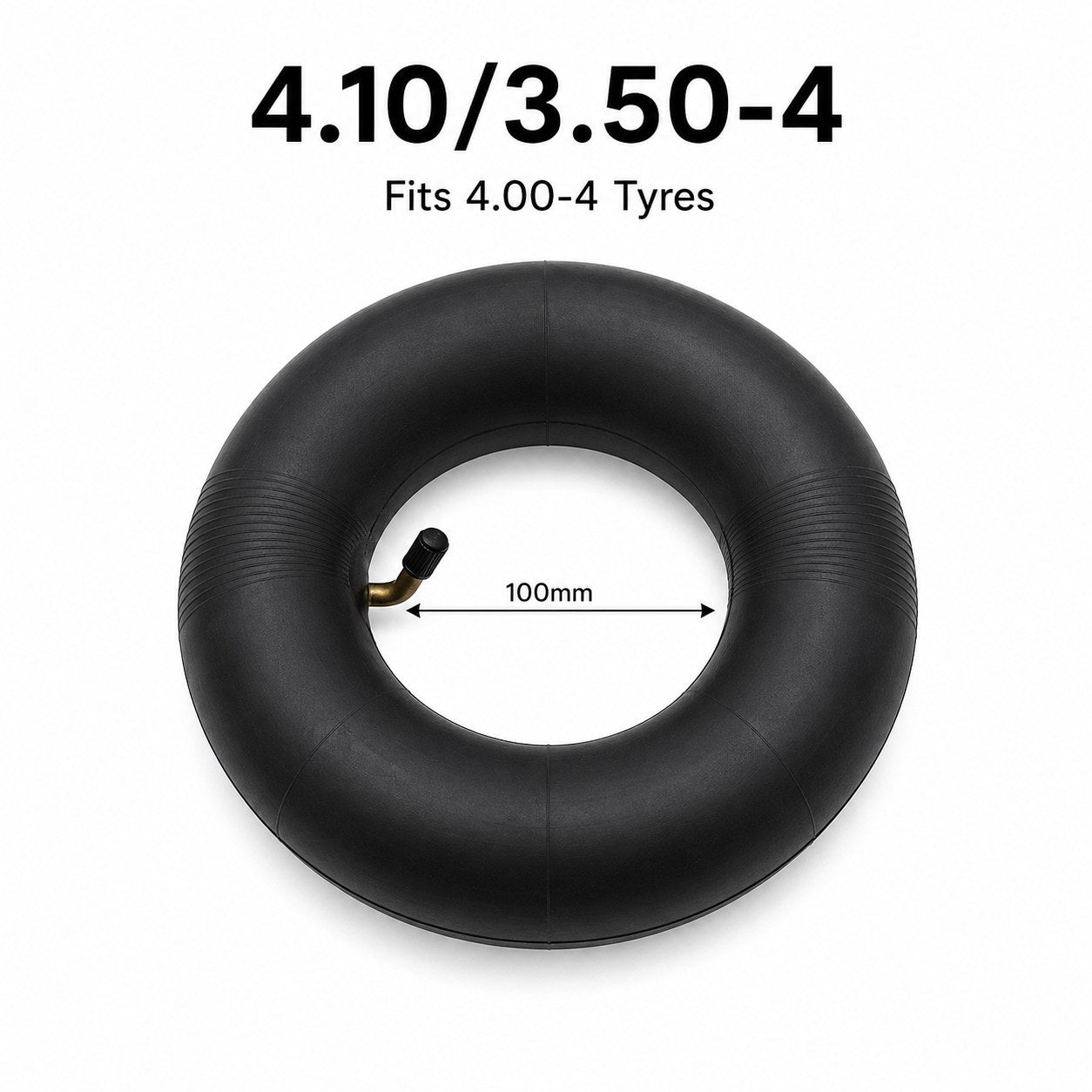 4.10/3.50-4 Inner Tube Thick Rubber Bent Valve 4.00-4 Tyres Mobility Scooter 2x