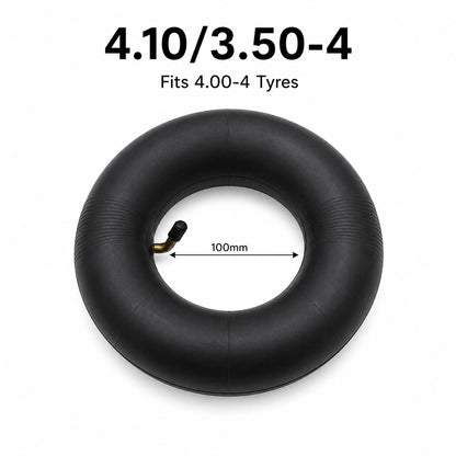 4.10/3.50-4 Inner Tube Thick Rubber Bent Valve 4.00-4 Tyres Mobility Scooter 2x