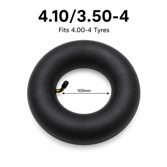 4.10/3.50-4 Inner Tube Thick Rubber Bent Valve 4.00-4 Tyres Mobility Scooter 2x
