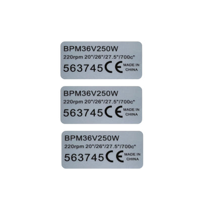 3x Ebike Sticker For BAFANG 36V 250W Ebike Label uk stock ebikesolution