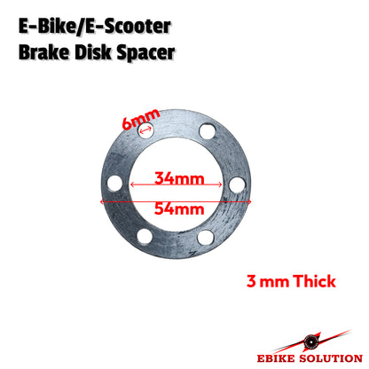 3mm E-Bike Electric Scooter Brake Pads Spacer Six Holes Disc Washer Wheel MTB UK