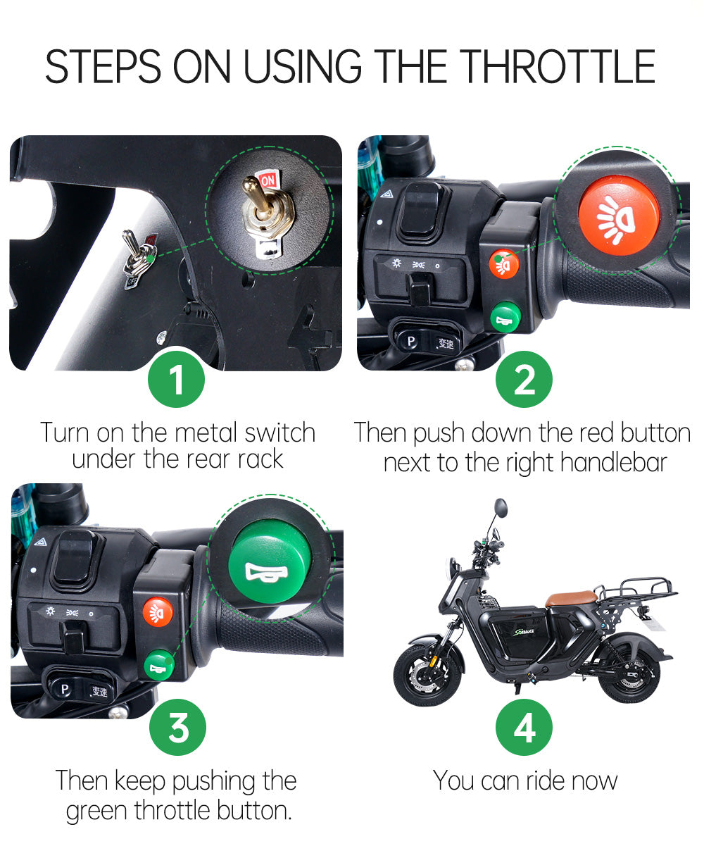 Ebike 48V 800W 50Ah/100Ah 50Km/h Battery Cargo Delivery Electric Bike for Food Delivery