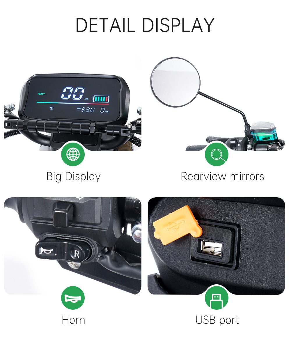 Ebike 48V 800W 50Ah/100Ah 50Km/h Battery Cargo Delivery Electric Bike for Food Delivery
