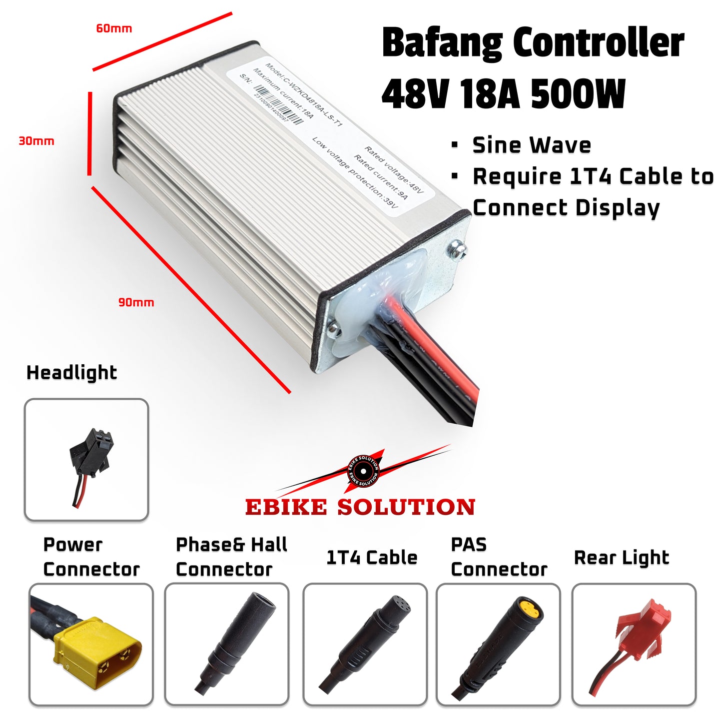 Bafang hun motor controller with display 250W 500c