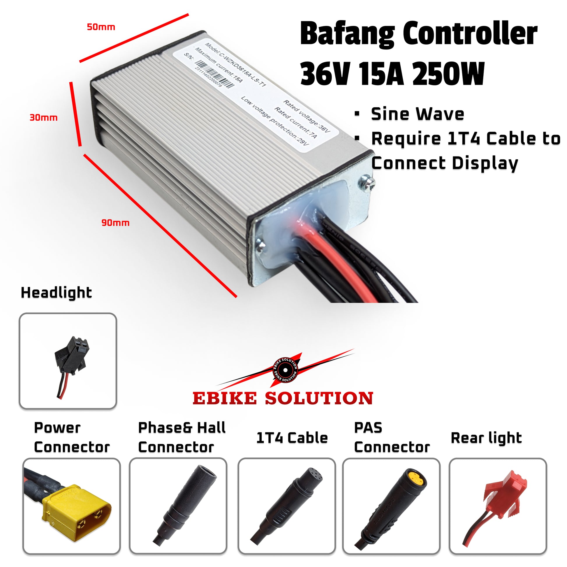 Bafang hun motor controller with display 250W 500c