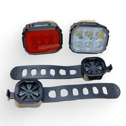 Ultra Bright Electric Bicycle Light Bike Headlight and Tail Light Night Riding E-Bike Light Set