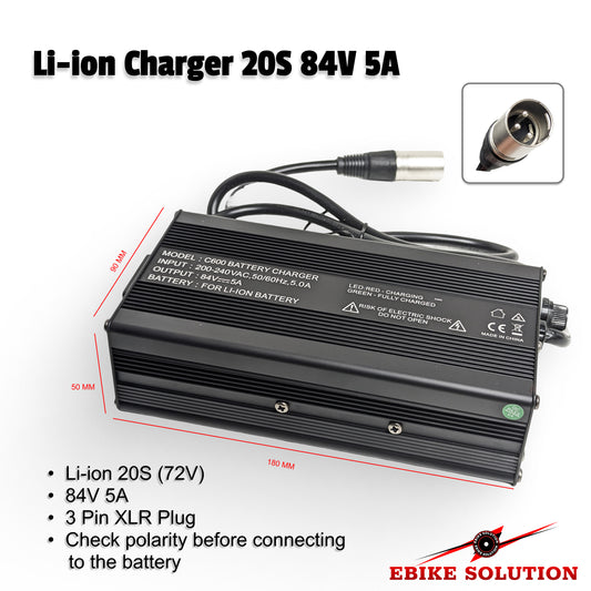 20S - 72V (84V) 5A Lithium Battery Charger for Electric Bicycle Ebike ebike solution