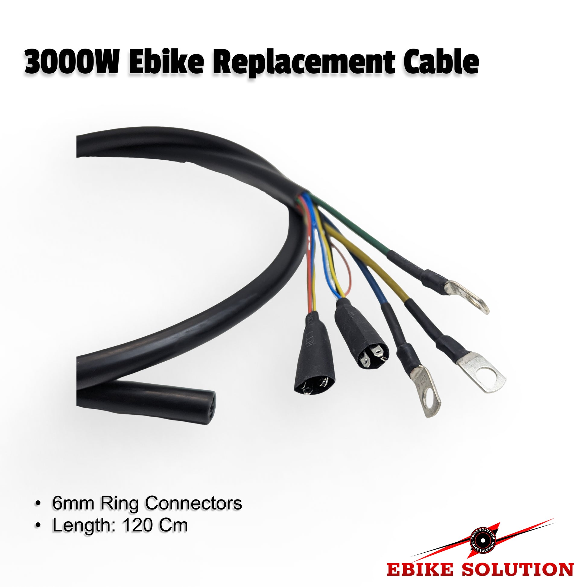 Ebike Scooter 3000w Hub Motor Cable Replacement 10mm External Dimension uk stock ebikesolution