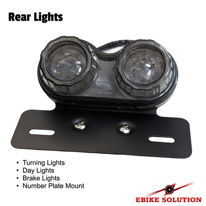 Motorcycle Lights Set Front Rear Lights Horn ebikesolution