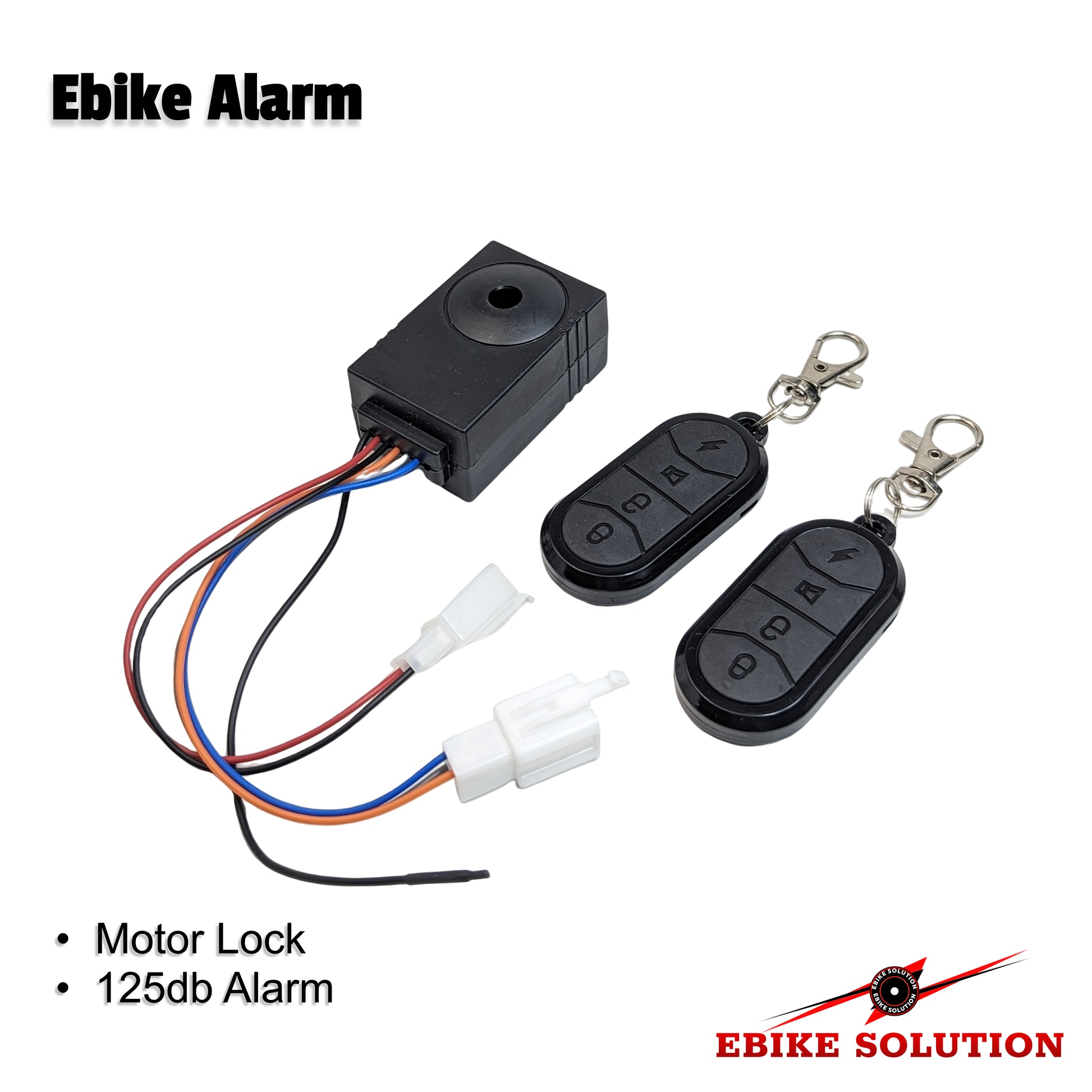 36-72V E-Bike Alarm System With Two Remote Control Electric Bicycle Security Motorcycle Scooter Anti-Theft
