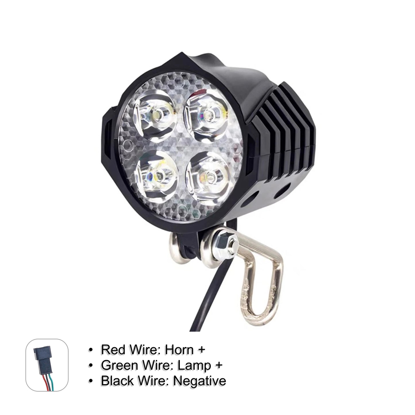 Electric Mountain Bicycle 36/48V Led Headlight & Horn