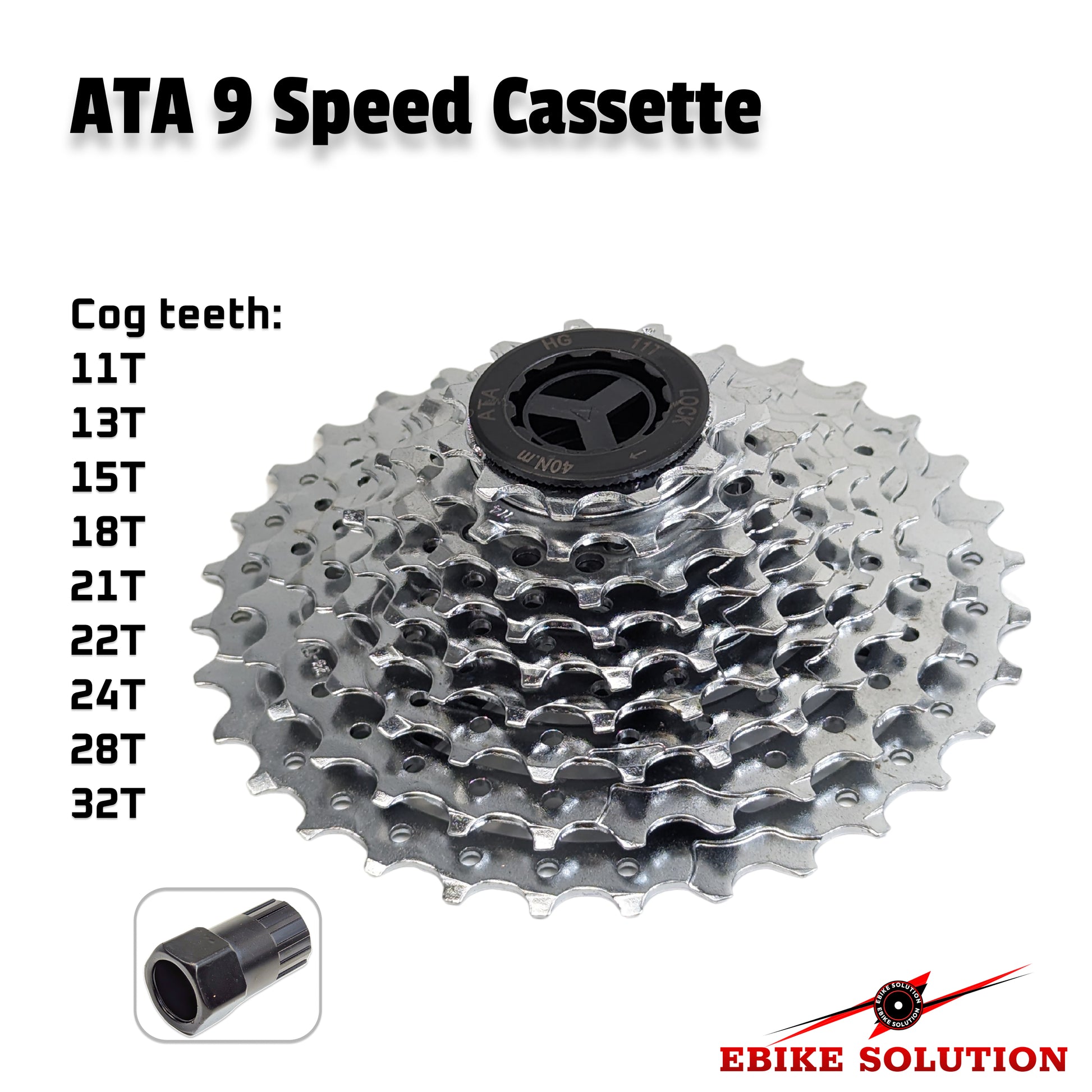 Electric Bike ATA Cassette 7 8 9 Speed MTB Ebike Sprocket 11-32T