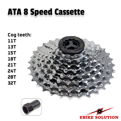 Electric Bike ATA Cassette 7 8 9 Speed MTB Ebike Sprocket 11-32T