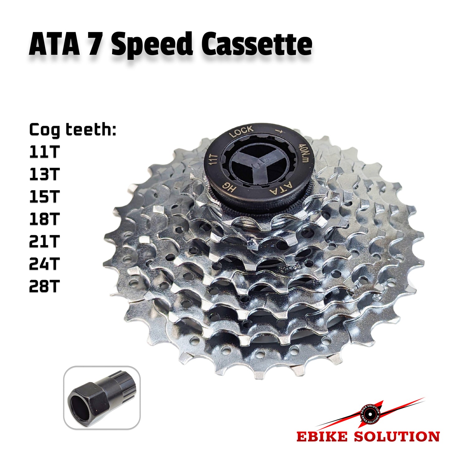 Electric Bike ATA Cassette 7 8 9 Speed MTB Ebike Sprocket 11-32T