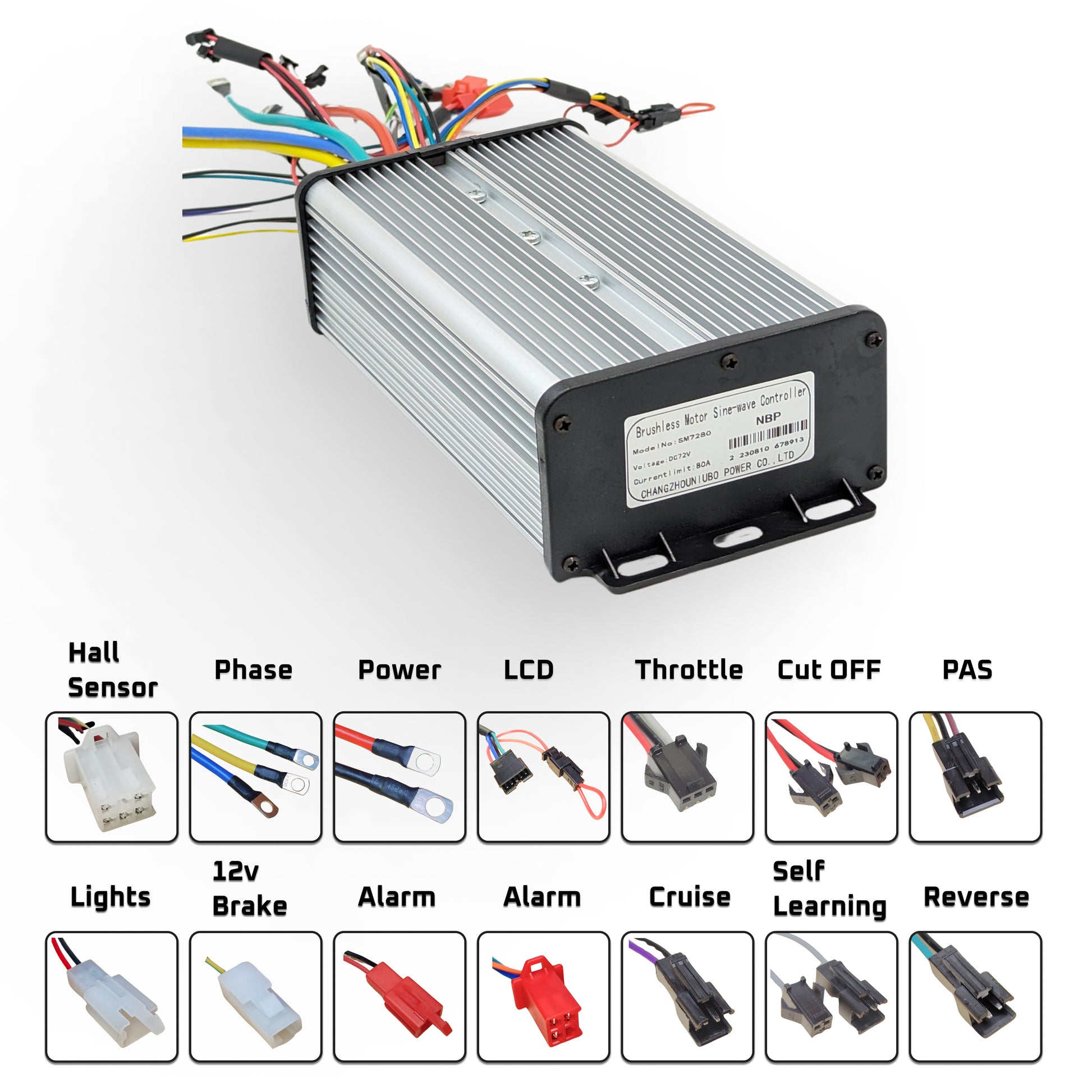  Brushless Ebike Motor Controller YF 72v 80a Sine Wave Electric Bike  uk stock ebikesolution