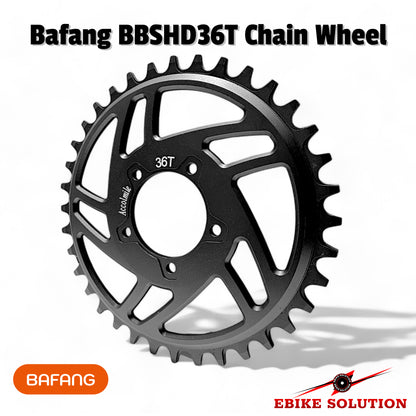 36T BAFANG BBSHD 8FUN Chain Wheel Ebike Mid Drive Motor Chainring Sprocket Black