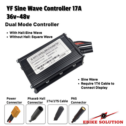 YF Ebike Brushless Motor Controller 36-48V 500W 6-FET 15A