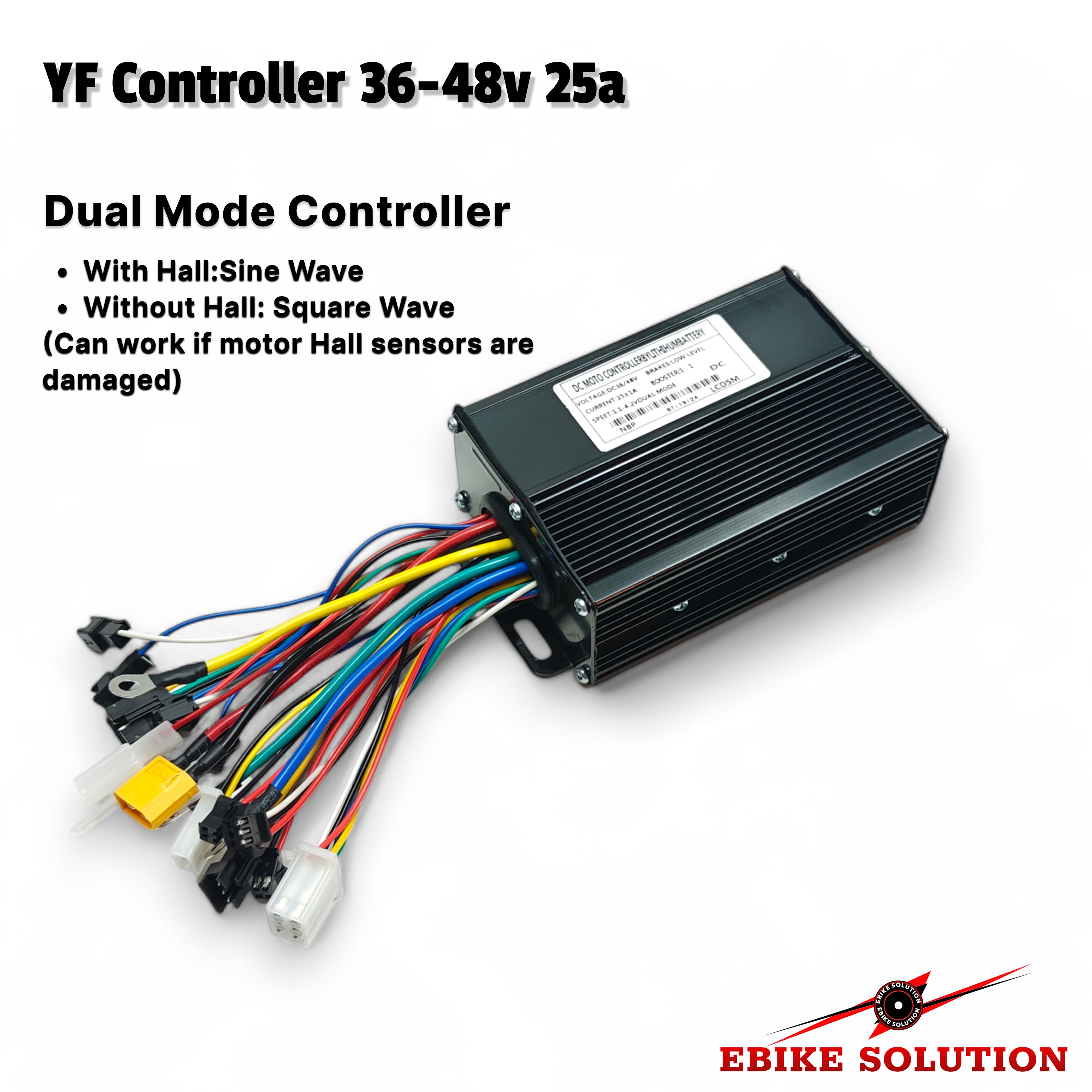 Controller Hyper Mtb YF Ebike Controller 25a 750w-1200w 36-48v Dual Mode Sinewave MTB ...
