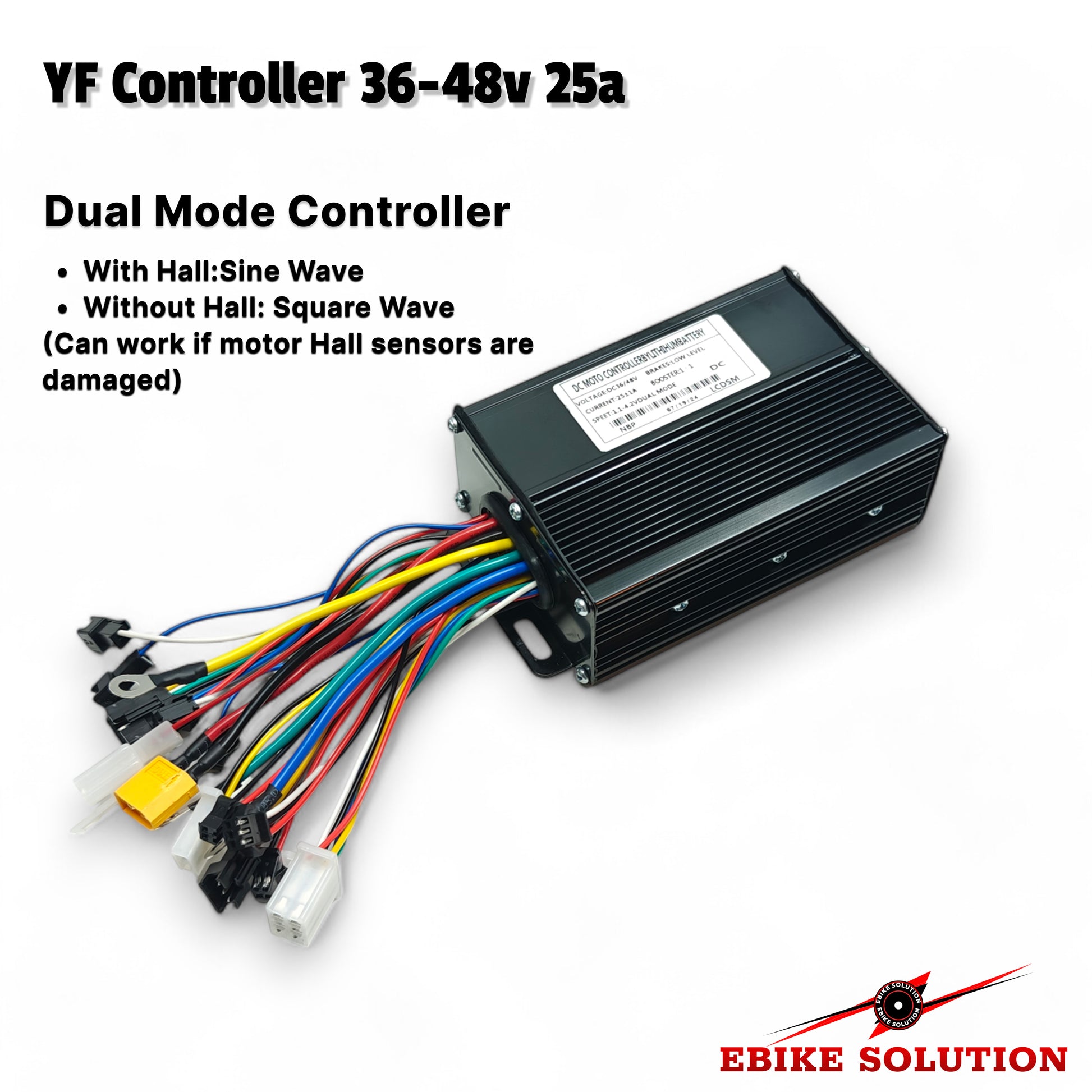 YF Ebike Controller 25a 750w-1200w 36-48v Dual Mode Sinewave MTB