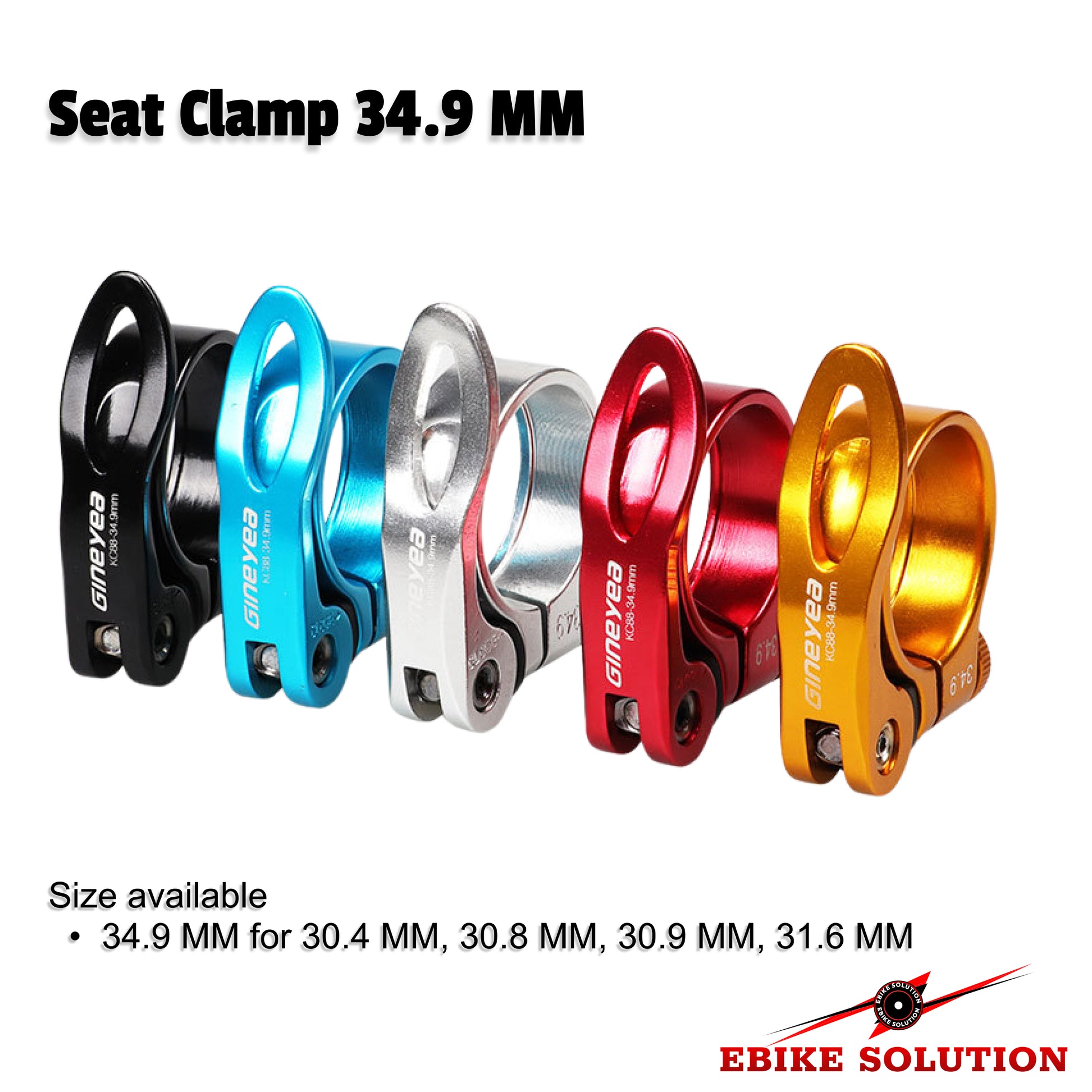 Aluminum Bike Seat Post Clamp 34.9 Bicycle Seat Clamp Quick Release Clamp Seat