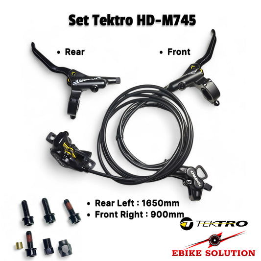 Tektro MTB Brake HD-M745 Mountain Bike 4 Piston Hydraulic Disc Brakes Front Rear