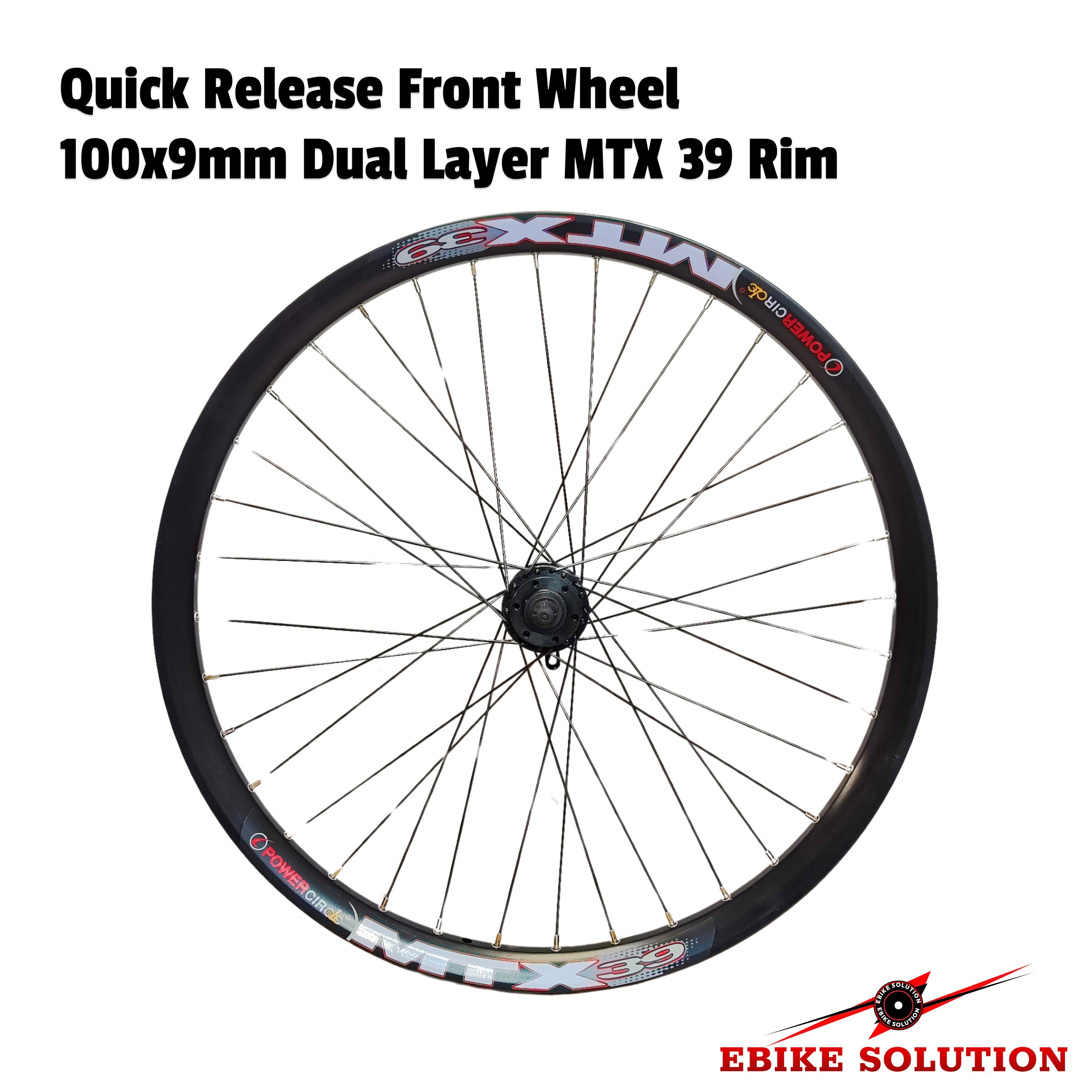 Dual Layer MTX39 Rim Quick Release Front Wheel 100x9MM For MTB EBike ...