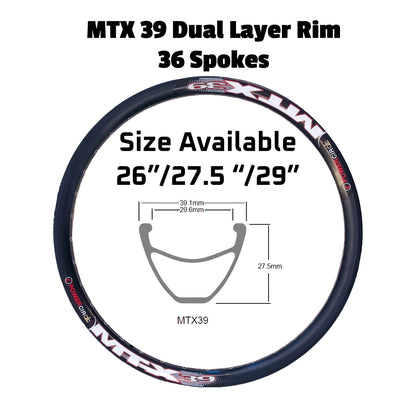 Sun Ringle MTX39 Rim 36 holes 26"/27.5"/29" ebike solution uk stock